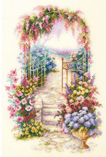 Magic Needle 110-001 ZW Gartenpforte Kreuzstichset mit Zählmuster Zweigart Edition, Baumwolle, multifarbig, 23x34cm