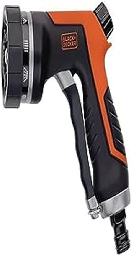BLACK+DECKER Bewässerungsbrause: Gartenbrause zur Bewässerung - 10 Ständer - Universal - Schwarz/Orange