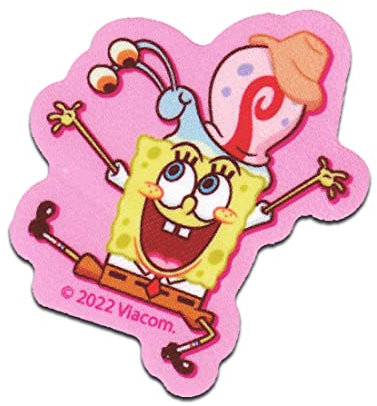 Comercial Mercera SpongeBob Schwammkopf © Garry gedruckt - Aufnäher, Bügelbild, Aufbügler, Applikationen, Patches, Flicken, zum aufbügeln, Größe: 6,2 x 7,2 cm