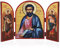 NKlaus Judas Thaddäus Apostole Ikone Triptychon Holz 25x16cm Christlich 13825