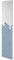 Radiateur électrique Hexagone - coloris bleu jean et blanc - 800 Watts - 180 x 40 cm vertical