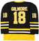 Boston Happy Gilmore #18 Adam Sandler 1996 Movie Eishockey-Trikot, genähte Buchstaben und Zahlen, S-XXXL, Schwarz, XL