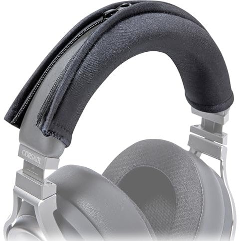 WC BandZ Virtuoso - Protective Headband Cover for Corsair Virtuoso Gaming Headsets - Machine Washable, No More Flaking Leather - compatible with Virtuoso Wireless, XT, and SE | Black