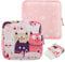 Ouligay Lot de 2 sacs de rangement pour serviettes hygiéniques portables avec fermeture éclair - Pochette de rangement pour tampon menstruel - Sac de première période pour adolescentes, filles et