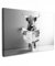 MuchoWow© Leinwand Bilder Groß 120x80 cm XXL Wanddeko Wohnzimmer Aesthetic Room Decor Deko Zimmer Wandbilder Modern Fotogeschenke Toilette - Zeitung - Schottisches Hochlandrind - Schwarz und Weiß