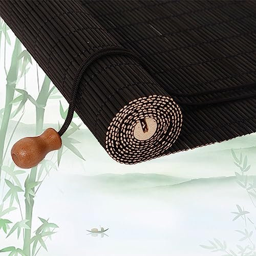 JFOZDM Individuelle Bambusrollo, Bambus Rollo, Bambusrollo Aussenbereich, Aussenrollos Wetterfest, Sonnenschutz/Filterlicht/Sichtschutz, Rollo Bambus für Hofgarten, Balkon, Terrasse, Außenbereiche