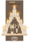 WEIGLA - Lichterspitze original Erzgebirge I Motiv Engel & Bergmann I LED Lichterbogen Weihnachten I 7 Lampenkerzen + 1 Ersatzlampe I 7 x 34 V, 0,2 W, E10 I beleuchtete Weihnachtsdeko innen I aus Holz