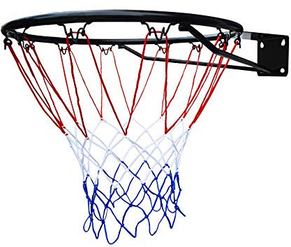 Verstellbarer Basketballkorb für Erwachsene, Basketballnetz für den Außenbereich, Wand-Basketballfelgen, Durchmesser 45 cm, stabil