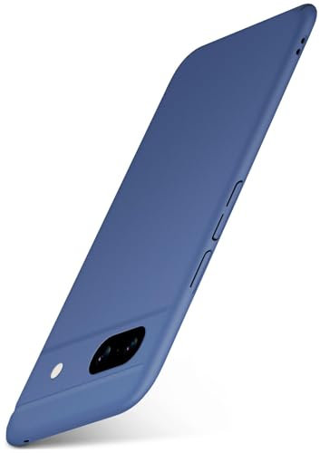 moex Alpha Case für Google Pixel 8a Hülle Ultra Dünn, Schutzhülle mit erhöhtem Kameraschutz, Slim Cover Hardcase Backcover, Dünnste Handyhülle Minimalistisch, Matt Blau