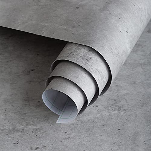 JSEVEM 122CM×2M Extra Breit Dick Hellgraue Selbstklebend Betonoptik Tapete Grau Klebefolie Selbstklebende Betontapete Matt Klebetapete Möbelaufkleber Wasserfest Wand Papier Möbelfolie für Schlafzimmer