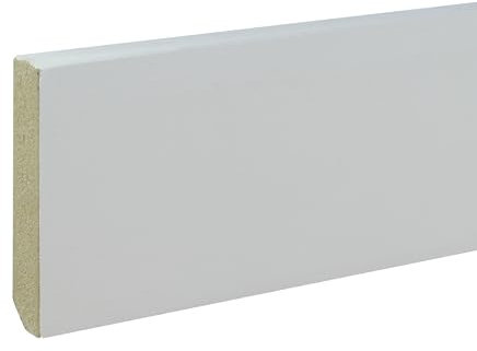 PROVISTON Plinthe 15 x 80 x 2440 mm MDF Hydro Prépeint Plinthe AV lot de 5