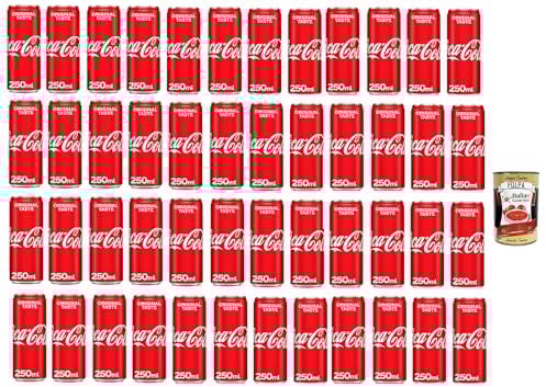 Cola original mini dosen kohlensäurehaltiges Getränk 48x 250ml Softdrink + Italian gourmet polpa 400g