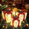 Kwaiffeo - Juego de 3 cajas de regalo de Navidad iluminadas, 140 LED, adornos luminosos para el árbol de Navidad, chimenea, mesa, habitación, decoración de interiores, color blanco cálido