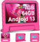 AOCWEI Kinder Tablet Android 13 7-Zoll für Kinder, 7GB RAM 64GB ROM/TF 512GB, Elterliche Kontrolle, Kinder Bildung + Spiele, Dual Kamera| WiFi6| BT5.0| Tablet mit Hüllen (Rose)…