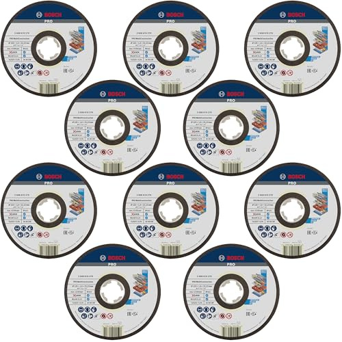 Bosch Professional 10x Gerade Trennscheibe (für MultiMaterial, X-LOCK, Ø125 mm, BohrungsØ: 22,23 mm, Dicke:1,6 mm)