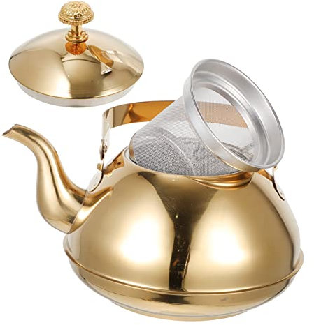 TOPBATHY Eleganter Teekessel für Den Schreibtisch Moderne mit Goldenem Griff für Teestube-zubehör