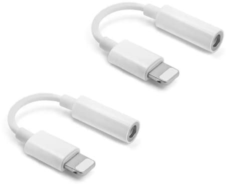 K-Tec Lot de 2 Adaptateur pour iphone vers Prise Jack 3.5mm/ Adaptateur pour Appareil et Casque Audio, Adapter pour iphone 7-8-X-11-12-13-14 Pro- ipad...
