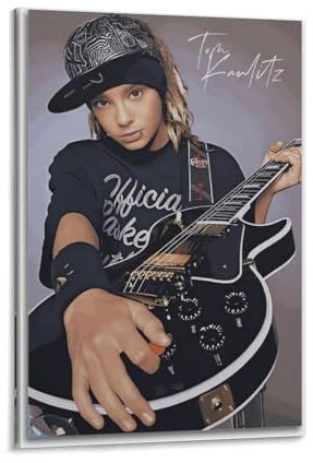 FCTMIWHBN Tom Kaulitz Poster und Drucke auf Leinwand, Wandkunst, Poster, 40 x 60 cm, Rahmenstil