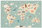 Kidsmood - Selbstklebende Tapete für Kinderzimmer, Fototapete mit Tieren aus aller Welt, Ideale Kinderzimmer Deko für Mädchen und Jungen, Schadstofffreie Vliestapete in lebendigen Farben, 208x220 cm
