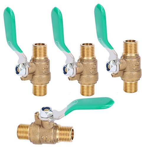 Mavaol Messing-Kugelhahn, 1/2-Zoll-Gewinde, auslaufsicher, robuste Konstruktion, Hochdruck-Gas-Wasserventil für Sanitär-, Solar-, Wohn- und Industrieanwendungen