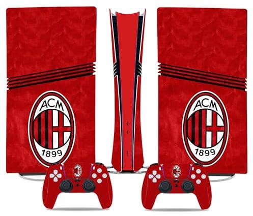 MaD Vision® Extra-Durable Skin Kit per PlayStation 5 (PS5) Disc Pro e Digital Pro | Set di Pellicole Adesive in Vinile Opaco per la Console e 2 Controller - per Milan Design