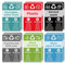 YIKIADA Mixed Pack of 12 Multi Recycling Bin Stickers 150 × 100 mm Vinyl Removable Waterproof Self Adhesive Decal for Home Office Window Outdoor Indoor
