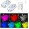 2 PCS Car Led Lights Interior with Remote Control,7 Colors Ambient Lighting Car Interior,USB Rechargeable Car Interior Reading Light,Portable Led Lights for Car