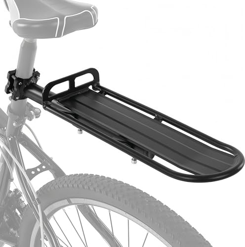 Porte-Bagages arrière en Alliage d'aluminium, Porte-Bagages de vélo, Porte-Bagages rétractable, Porte-Bagages Universel, Porte-vélos arrière VTT, Charge maximale 10 kg (Installation à vis)