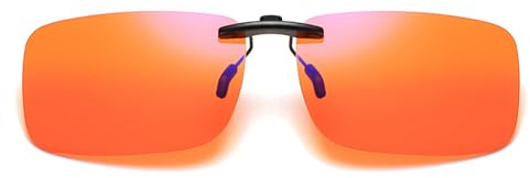 Dryxog 100% Blaulichtblockierende Clip-On-Brille | Computer und Gaming Clip | Blaulichtblockierende Clip On Brille Hochklappen On Brillen für besseren Schlaf in der Nacht, gegen Augenbelastung