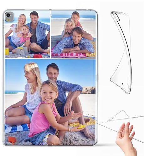 Personalised Case Compatible with All iPad models iPad 10th, 9th Gen,6th Gen, 5th Gen, Mini, Air, M2, M3 – Collage Photo Gel Clear Silicon Shockproof Cover - Personalize with 3-Images