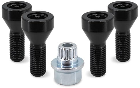 Bulloni Antifurto Per Ruote, Bulloni Antifurto Bulloni ruota, dadi antifurto Uso adatto per BMW Z4 Z3 M6 M5 M3 650i 535i 528i 525i Uso adatto per Mini Cooper 36136786419 perno ruota e chiave di sicure