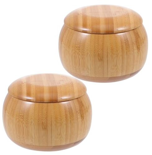 DECHOUS Boîte De Rangement Pour Pièces D’Échecs En Bambou Boîte Avec Couvercle Pour Go Format Compact 13.50 X 13.50 X 9.00 cm Portable Pour Maison Et Salle De Jeu