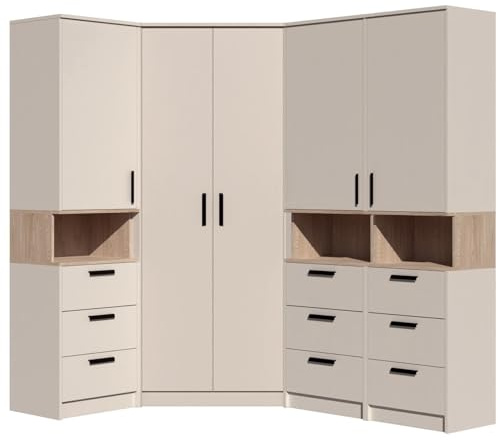 Möbelset GRANT Set 42C – Eckschrank und 3 Regale Schlafzimmer, Jugendzimmer