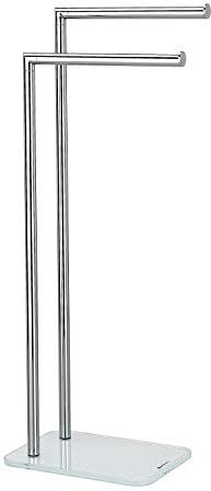 Handtuchständer in weißem Glas Mod. Zero