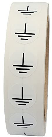 Leiterkennzeichnung - Erde - Ø 12,5 mm - 1.000 Leiterkennzeichen Etiketten auf 1 Rolle(n), Polyester, weiß-schwarz, selbstklebend