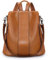 S-ZONE Femmes Sac à Dos en Cuir Souple Sac à Main Anti-vol Dames Sac à Dos Etanche Sac d'Ecole