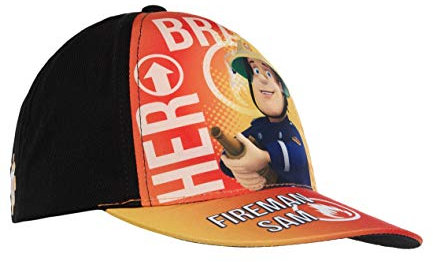 Feuerwehrmann Sam Cap für Jungen mit Fotodruck und Klettverschluss Orange 54