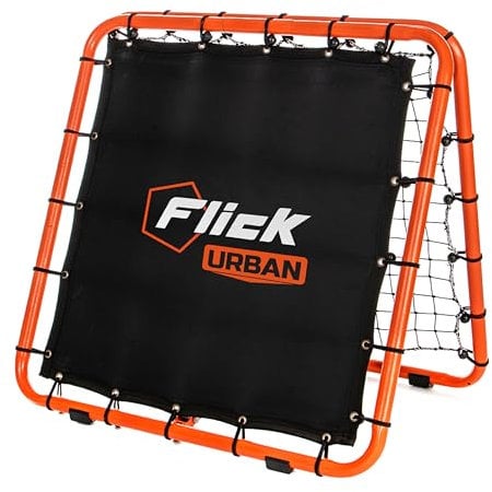 Football Flick Unisex-Youth Dual Speed Rebounder Fußball, Schwarz/Orange, Einer Größe
