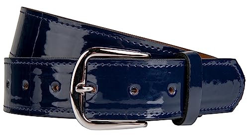 CHAMPRO Cintura in Pelle Verniciata, Navy, 3X-Large Unisex, Adulto