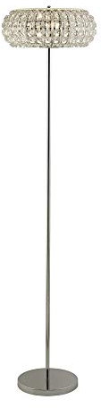Searchlight 5819CC Marilyn Chrome Floor Light Crystal Glass Floor Lamp