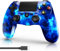 Manette sans fil pour PS4, manette pour PlayStation 4, double choc avec capteur de mouvement à six axes, pavé tactile, haut-parleur intégré et prise casque stéréo, compatible avec PS 4/Pro/Slim
