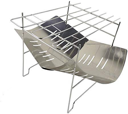 Chiatai Mini Camping Holzofen Edelstahl Backpacking Stover Faltbarer Holzofen Grillofen zum Wandern im Freien