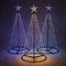 Cone Tree Light - Cool White or Multi Coloured - Christmas Decoration Perfect for Indoor or Outdoor - Light Up Star Tree Topper - Mains Powered - Varying Lights (7FT, Multi-Colour)