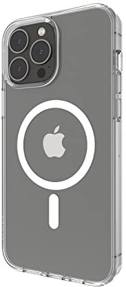 Belkin MagSafe-kompatible Hülle für das iPhone 13 Pro Max mit antimikrobieller Beschichtung, integrierten Magneten, UV-beständigen Materialien und erhöhten Rändern zum Schutz der Kamera – durchsichtig