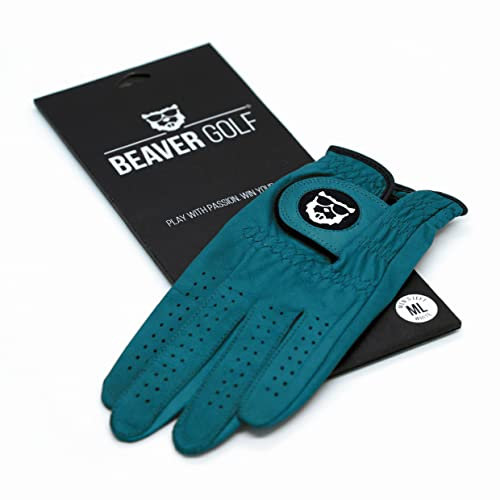 BEAVER GOLF Damen Golf Handschuh Capri - Premium Cabretta-Leder - maximale Qualität - nachhaltig - Handarbeit (L, Links (Rechtshänder))