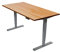 Ergotopia Desktopia Pro X Elektrisch höhenverstellbarer Schreibtisch, Ergonomischer Stehtisch für Büro oder Home Office (Buche Echtholz, Gestell Grau, 180 x 80 cm)