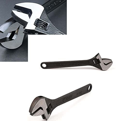 Heavy Duty 18-Inch Adjustable Spanner, Strong Drop Forged Steel, 52MM Professional Hand Tool, for in The Workshop, Industrial Engineering, Farm, Rail Yards, and shipyards… (450mm Adjustable Spanner)