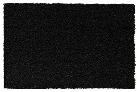 HPFloor Kokosmatte 60x40x1,7 cm I Fußmatte aus robusten Kokos-Fasern I Fußabstreifer für Haustür & Eingangsbereich I 1,7cm hohe Schmutzfangmatte I Türmatte pflegeleicht I Fussmatte in Schwarz