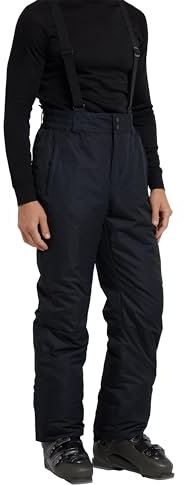 Mountain Warehouse Dusk II Mens Ski Pants - Warm gefütterte Fleece-Hose, Thermisch getestet bei -20 °C & Snowpoof - Winter Skifahren, Wintersport, Wandern Schwarz 4X-Large
