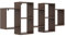 KUBUTKU Dekorativ Wandregal mit 7 Böden 160x65x18 Design Skandinavischer Modern für Wohnzimmer Küche Büro Schlafzimmer Badezimmer Hängeregal zur Präsentation Bücherregal (Wenge)